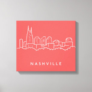 Nashville Skyline Canvas Afdruk