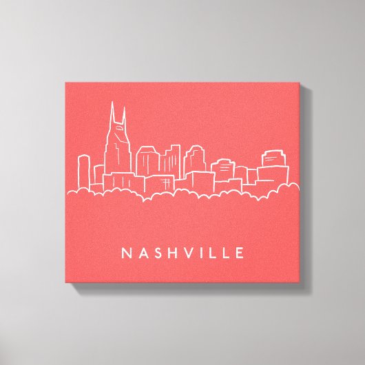 Nashville Skyline Canvas Afdruk (Voorkant)