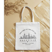 Nashville Skyline Canvas tas – Aangepaste bruiloft