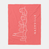Nashville Skyline Fleece Deken (Voorkant)