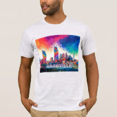 Nashville Skyline Graffiti Art T-shirt (Voorkant)