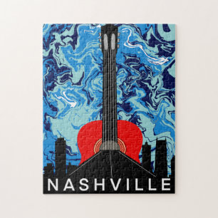 Nashville Skyline Guitar Poster Legpuzzel