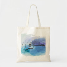 Nashville Skyline Guitar Waterverf Design