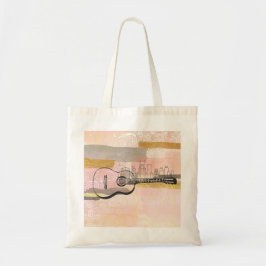 Nashville Skyline Guitar Waterverf Design Tote Bag
