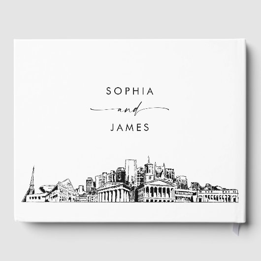 Nashville Skyline Huwelijk Gastenboek (Achterkant)
