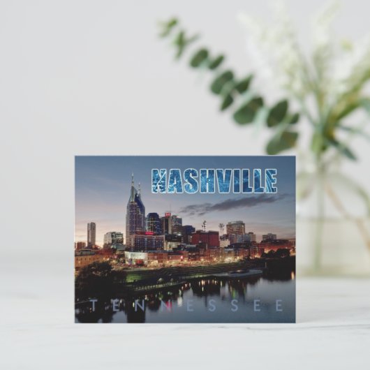 Nashville skyline in het centrum, Tennessee 's nac Briefkaart (Staand voorkant)