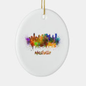 Nashville skyline in waterverf keramisch ornament (Rechts)