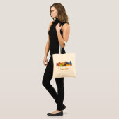 Nashville skyline in waterverf tote bag (Voorkant (model))