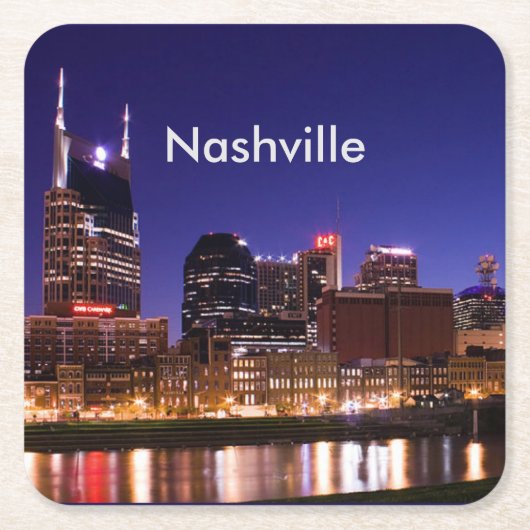 Nashville Skyline Kartonnen Onderzetters (Voorkant)