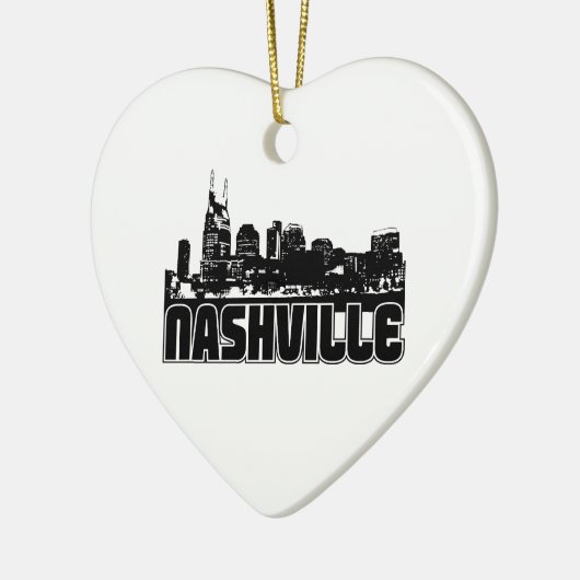 Nashville Skyline Keramisch Ornament (Links)