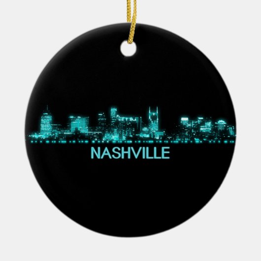 Nashville Skyline Keramisch Ornament (Voorkant)