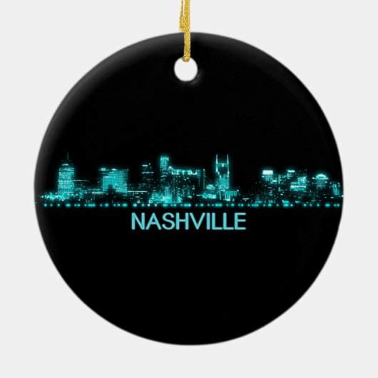 Nashville Skyline Keramisch Ornament (Achterkant)