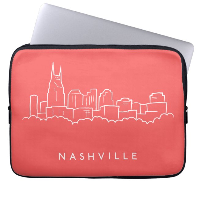 Nashville Skyline Laptop Sleeve (Voorkant)