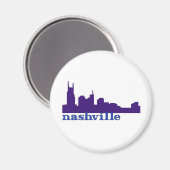 Nashville Skyline Paars Magneet (Voorkant / Achterkant)