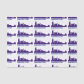 Nashville Skyline Paars Tissuepapier (Voorkant)