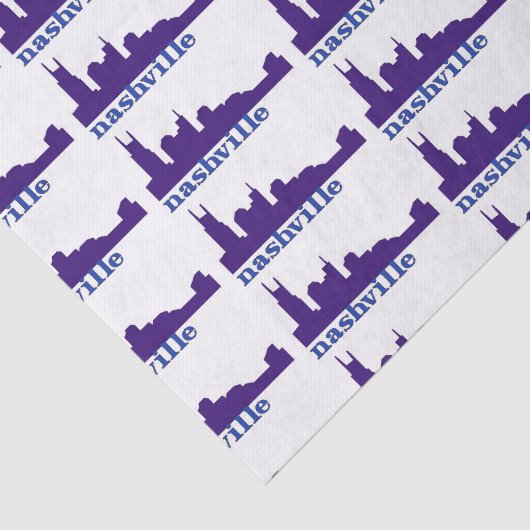 Nashville Skyline Paars Tissuepapier (Detail)