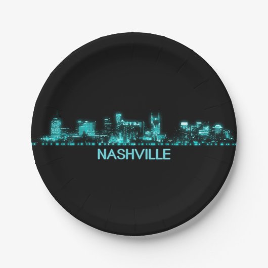 Nashville Skyline Papieren Bordje (Voorkant)