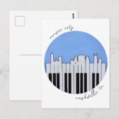 Nashville Skyline Piano Music Record Briefkaart (Voorkant / Achterkant)