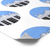 Nashville Skyline Piano Music Record Print Poster (Hoek)