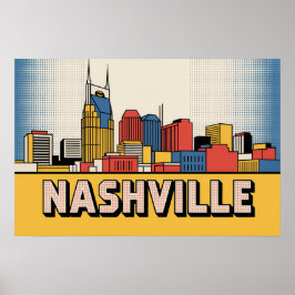 Nashville Skyline Poster – Krachtige Tennessee Pop