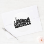 Nashville Skyline Ronde Sticker (Envelop)