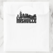 Nashville Skyline Ronde Sticker (Tas)