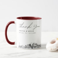 Nashville skyline schets eenvoudige aangepaste bru
