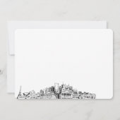 Nashville skyline schets gepersonaliseerde notitie notitiekaartje (Achterkant)