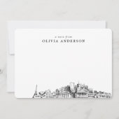 Nashville skyline schets gepersonaliseerde notitie notitiekaartje (Voorkant)