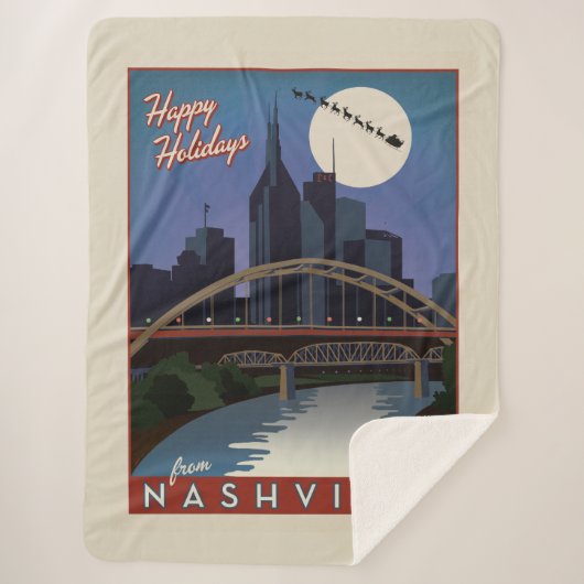 Nashville Skyline Sherpa Deken (Voorkant)