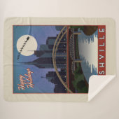 Nashville Skyline Sherpa Deken (Voorkant (horizontaal))