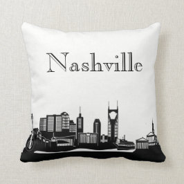 Nashville Skyline Silhouette Front/ Xray Back Kussen