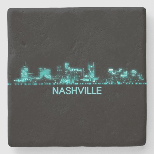Nashville Skyline Stenen Onderzetter (Voorkant)