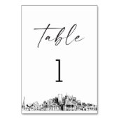 Nashville Skyline tafelnummer 3.5x5 Kaart (Achterkant)