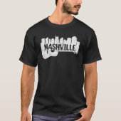 Nashville Skyline Tennessee Country Music Guitar P T-shirt (Voorkant)