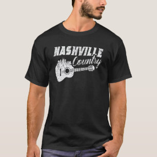 Nashville Skyline Tennessee Countrymuziek Gitaar P T-shirt