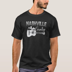 Nashville Skyline Tennessee Countrymuziek Gitaar P T-shirt