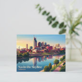 Nashville Skyline USA Briefkaart (Staand voorkant)