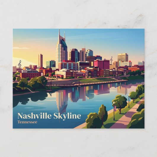 Nashville Skyline USA Briefkaart (Voorkant)