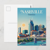 Nashville Skyline USA Briefkaart (Voorkant / Achterkant)