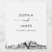 Nashville Skyline Wijn Etiket (Enkel label)