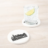 Nashville Skyline Zandsteen Onderzetter (Zijkant)