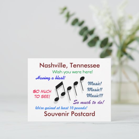 Nashville Souvenir Briefkaart (Staand voorkant)