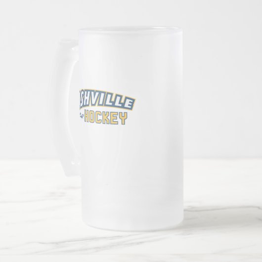Nashville speelt Hockey Frosted Glass Mok (Voorkant links)