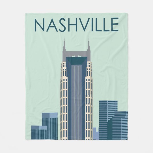 Nashville stad fleece deken (Voorkant)