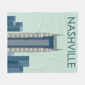Nashville stad fleece deken (Voorkant (Horizontaal))