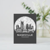 Nashville Stad Tennessee Briefkaart (Staand voorkant)
