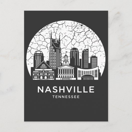 Nashville Stad Tennessee Briefkaart (Voorkant)