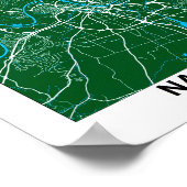 Nashville Stadsplattegrond Poster (Hoek)