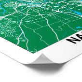 Nashville Stadsplattegrond Poster (Hoek)